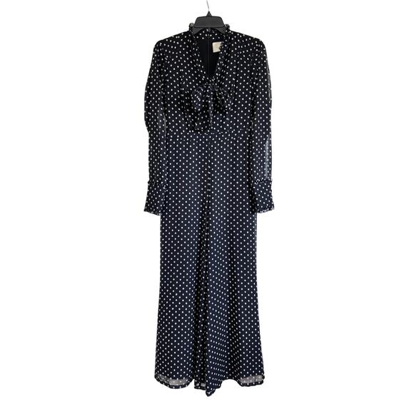 ALEXIS TANELLI BLACK EMBROIDERED DOT JUMPSUIT - Picture 5 of 9